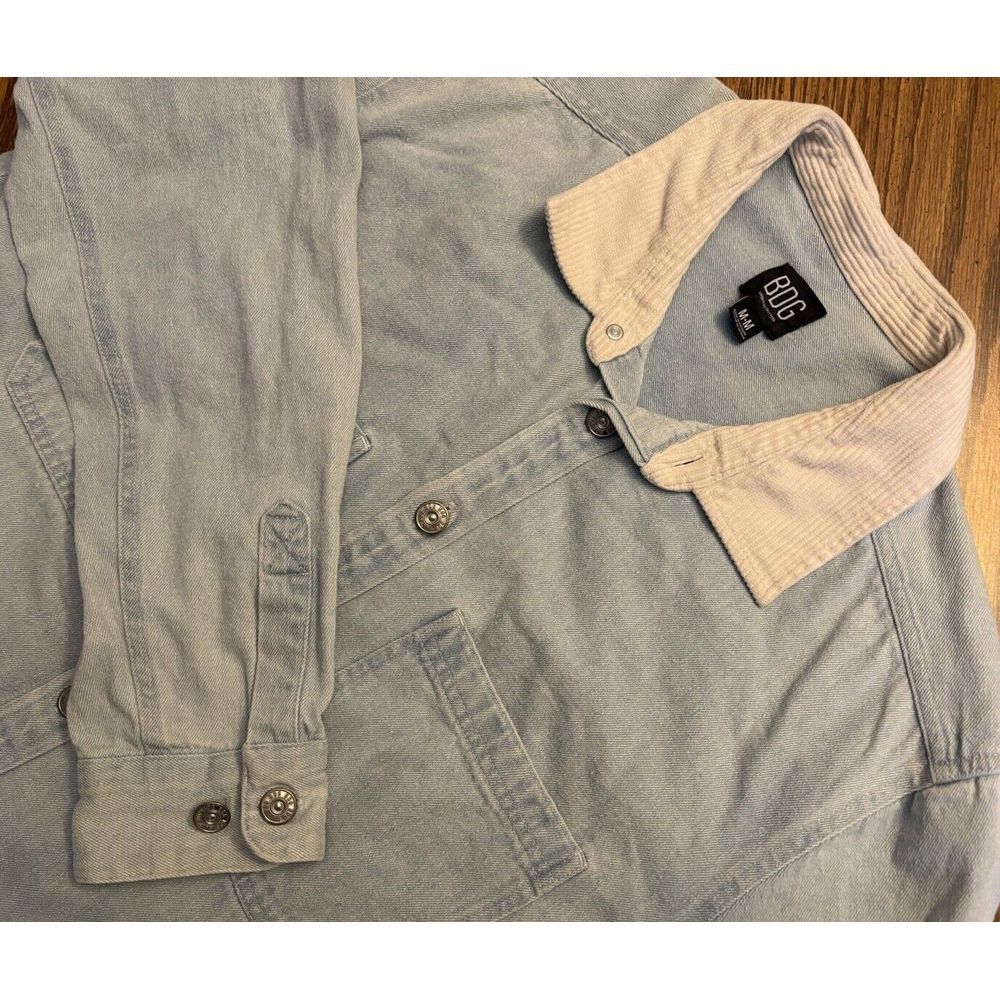 BDG Men's‎ Corduroy Collar Relaxed Fit Jacket Size Medium Light Wash